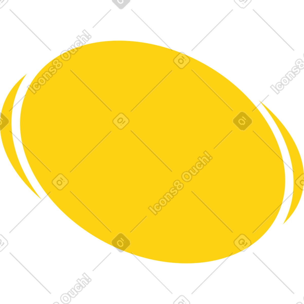 Yellow shape illustration in Active style download in PNG, SVG