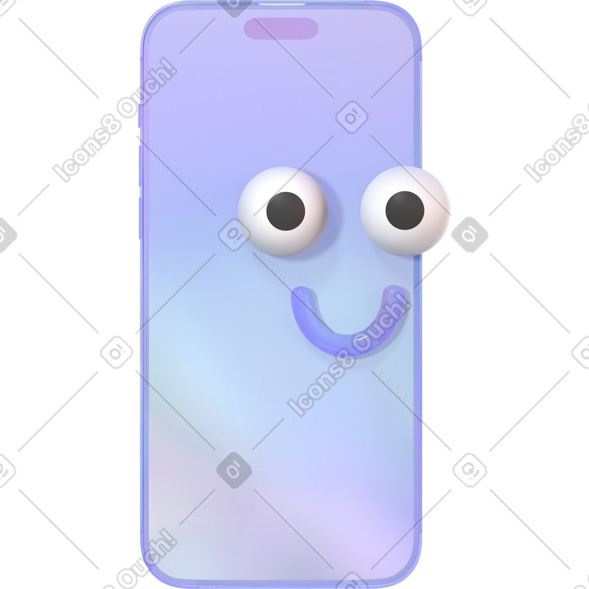 Ilustração de Abstract  phone with eyes em PNG e SVG