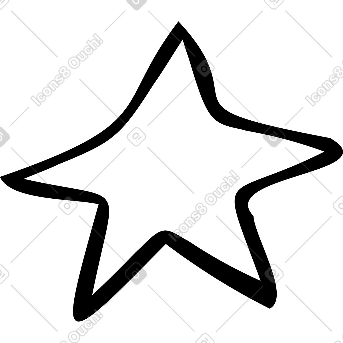 Small star illustration in Journal style download in PNG, SVG