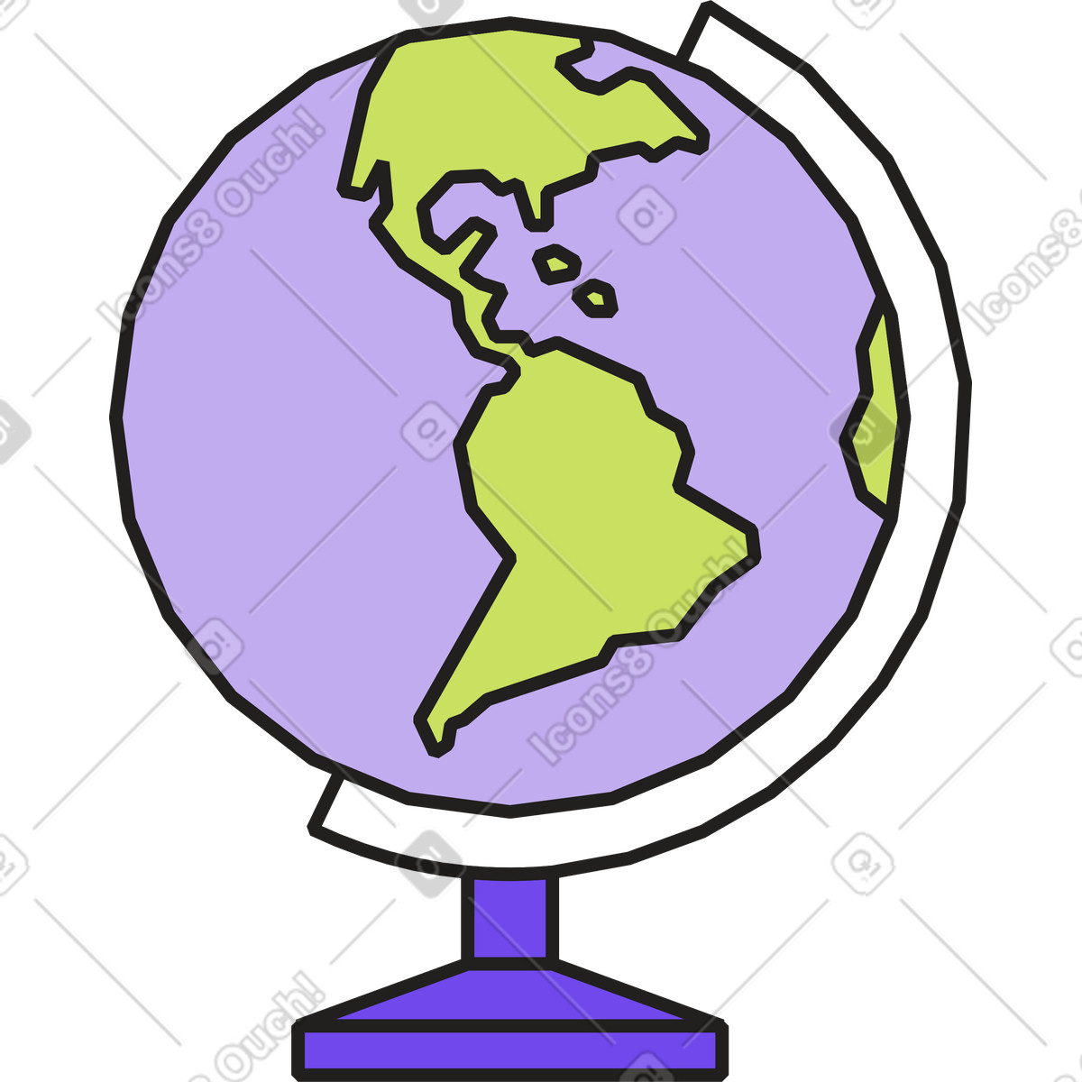 Ilustración Globo terraqueo en estilo Dazzle a descargar en PNG y SVG