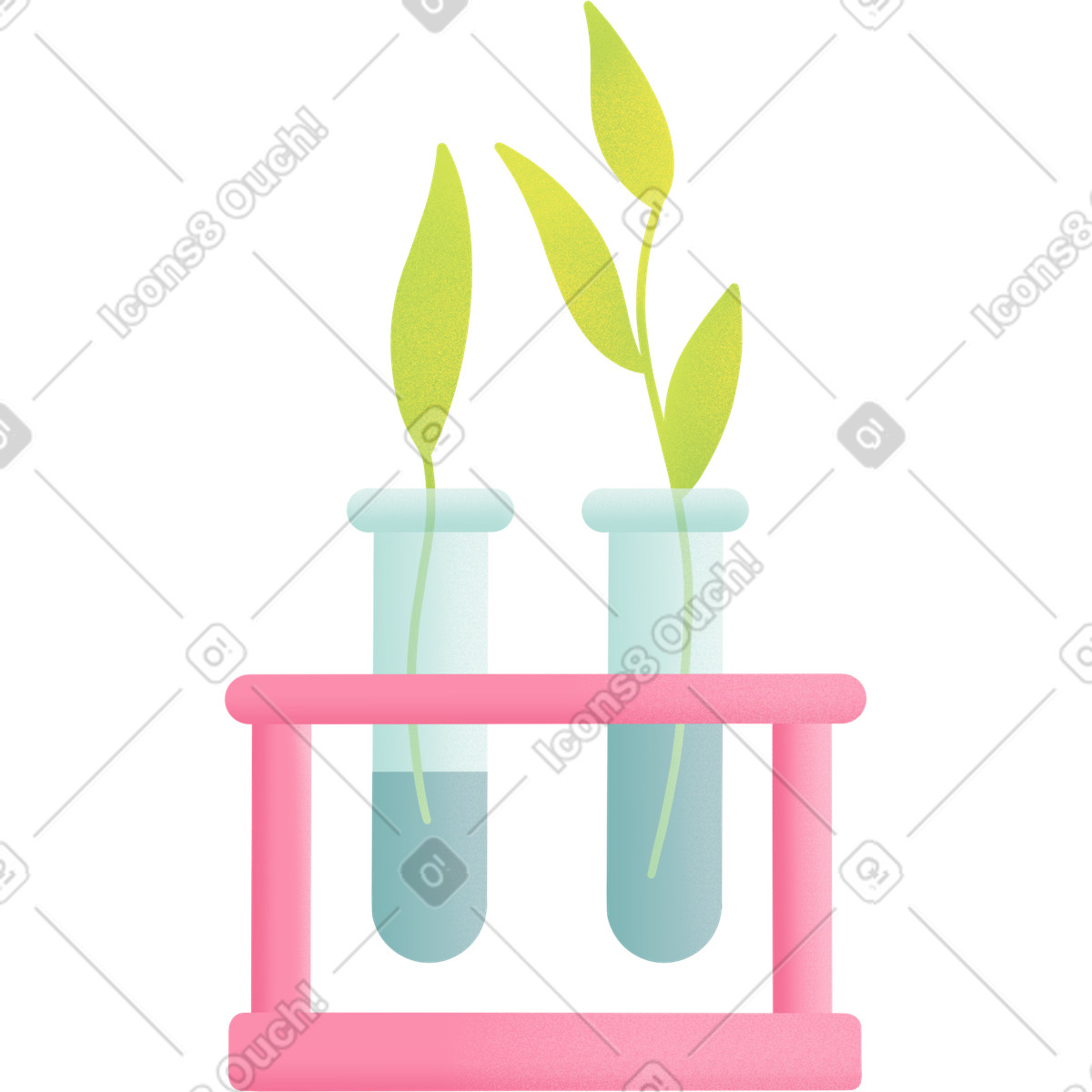 Flasks with plants illustrazione in stile Joy scarica in PNG, SVG