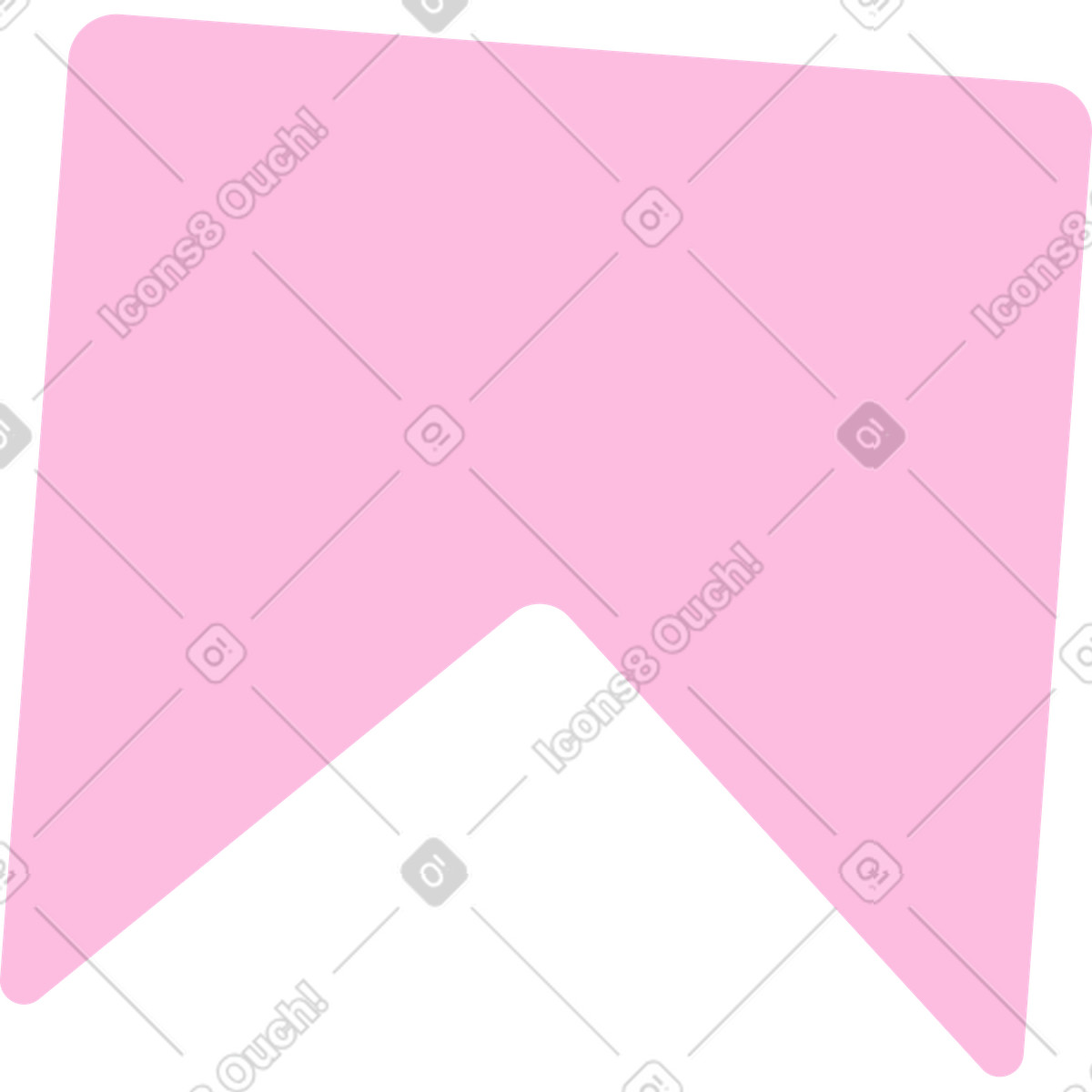Florid スタイルの ピンクのブックマーク のイラストをPNG、SVG形式でダウンロード