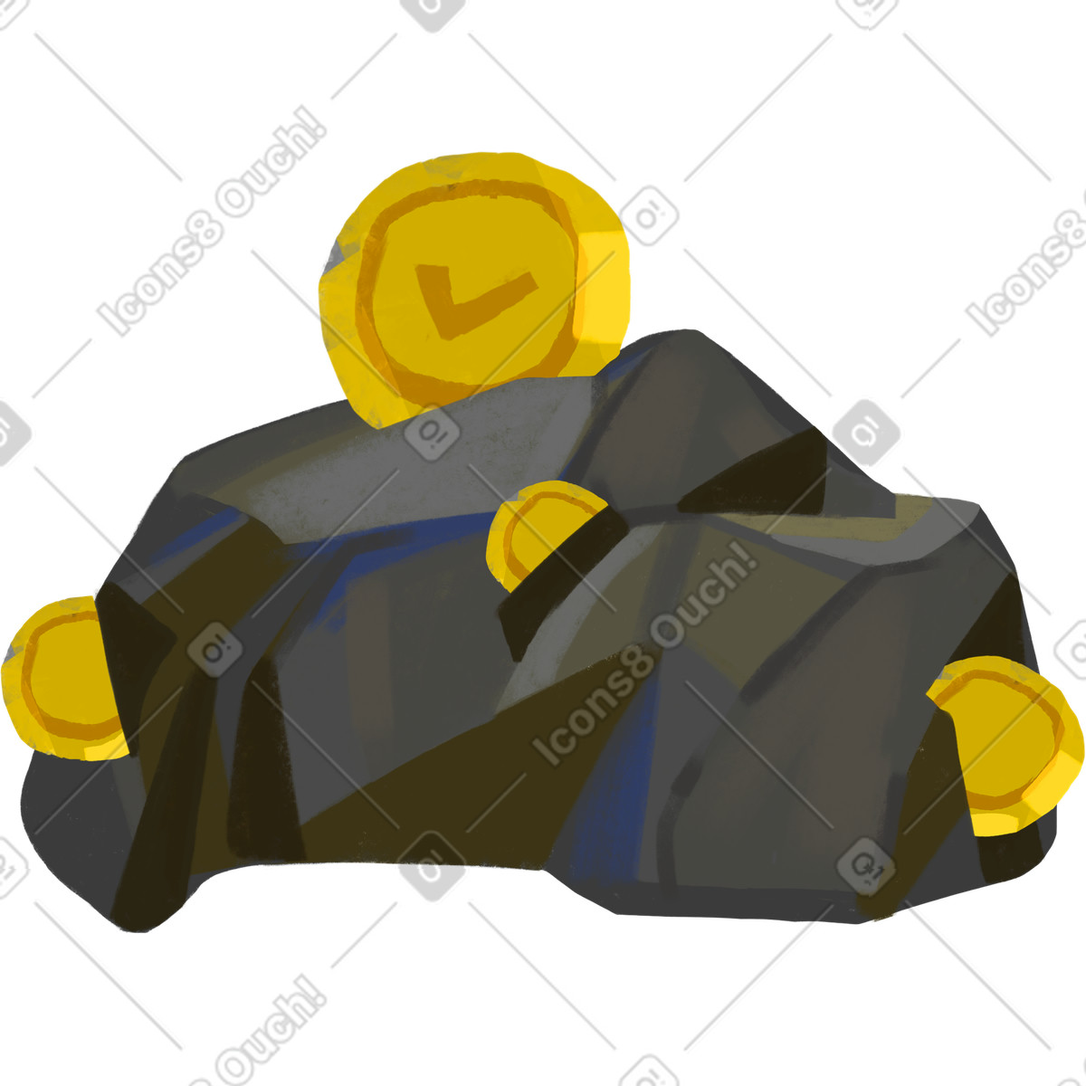 下载 Atomic 风格的 Money stone 插画，支持 PNG、SVG 格式