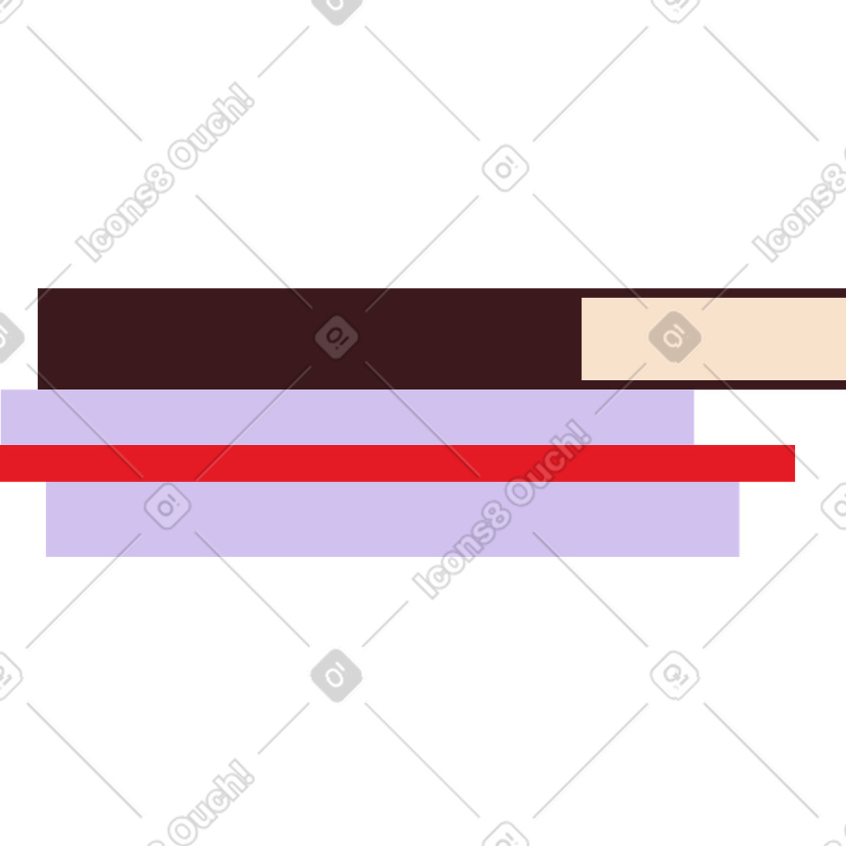 Folks スタイルの 積み重ねた4冊の本 のイラストをPNG、SVG形式でダウンロード