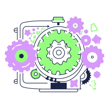 A mechanical device features a variety of gears of different sizes and shapes. In the center, a large circular gear with intricate notches is surrounded by several smaller gears, each showcasing unique shapes such as squares, triangles, and hexagons. The gears are interlocked and positioned at different angles, creating a dynamic arrangement. The device has a metal frame that holds the gears in place, with adjustment levers visible on the sides for swapping the gears. The entire setup highlights the complexity and versatility of the gear mechanism.