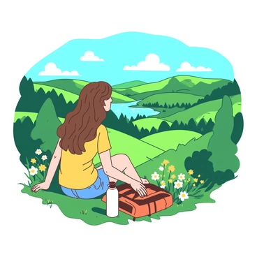 A person enjoying a scenic view while taking a break from social media to appreciate nature.