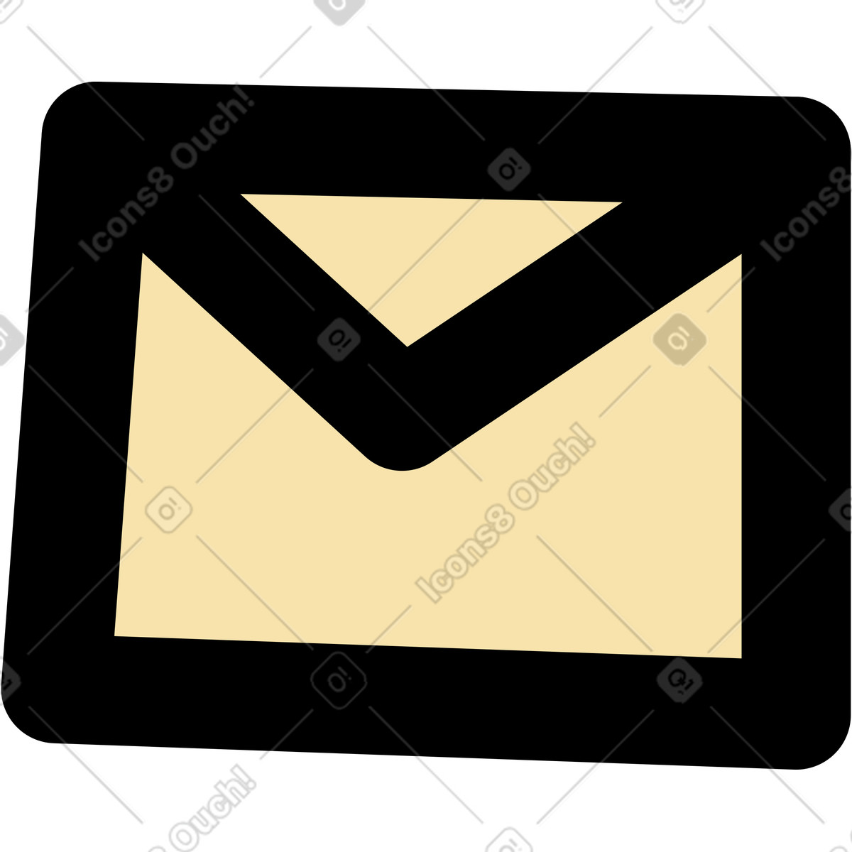 Notes 스타일의 편지 아이콘 일러스트레이션 PNG, SVG 다운로드