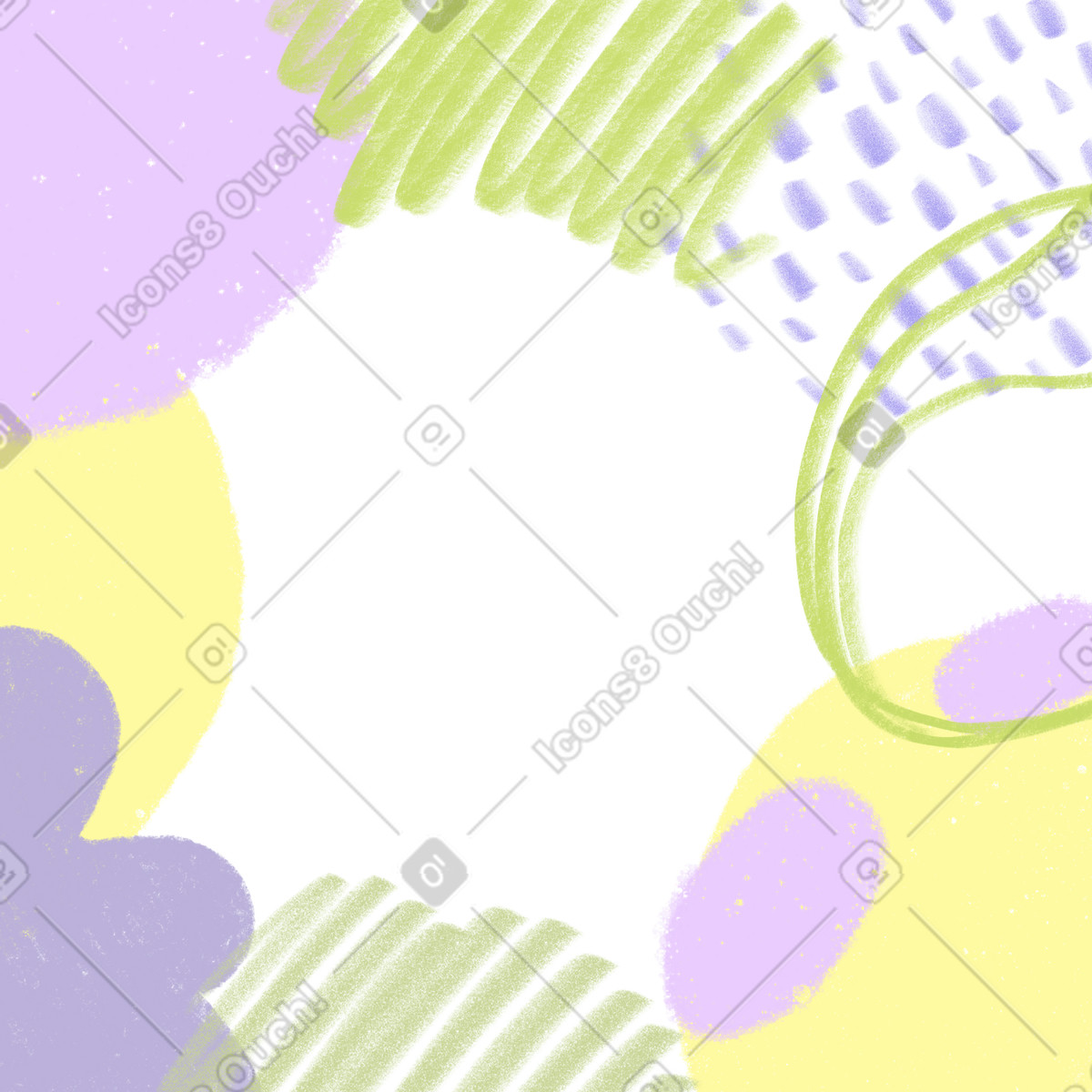 Pastel pattern with abstract shapes and doodles, Decorative wallpaper or background illustration in Experimental style download in PNG, SVG