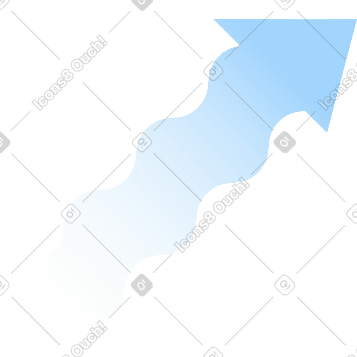 Wavy arrow illustration in Concept style download in PNG, SVG