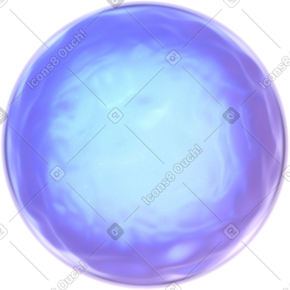 Illustration animée Sphère vitreuse abstraite avec substance liquide dans le style 3D Glassy à télécharger aux formats GIF, Lottie (JSON), AE