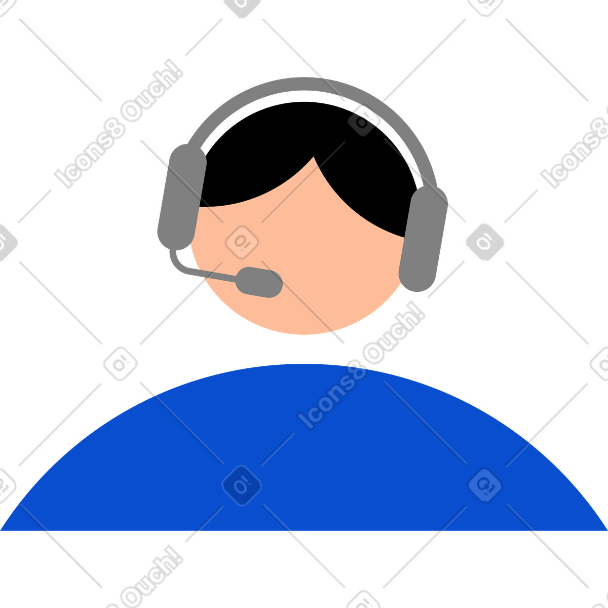 下载 Tiny 风格的 带耳机的年轻人 插画，支持 PNG、SVG 格式
