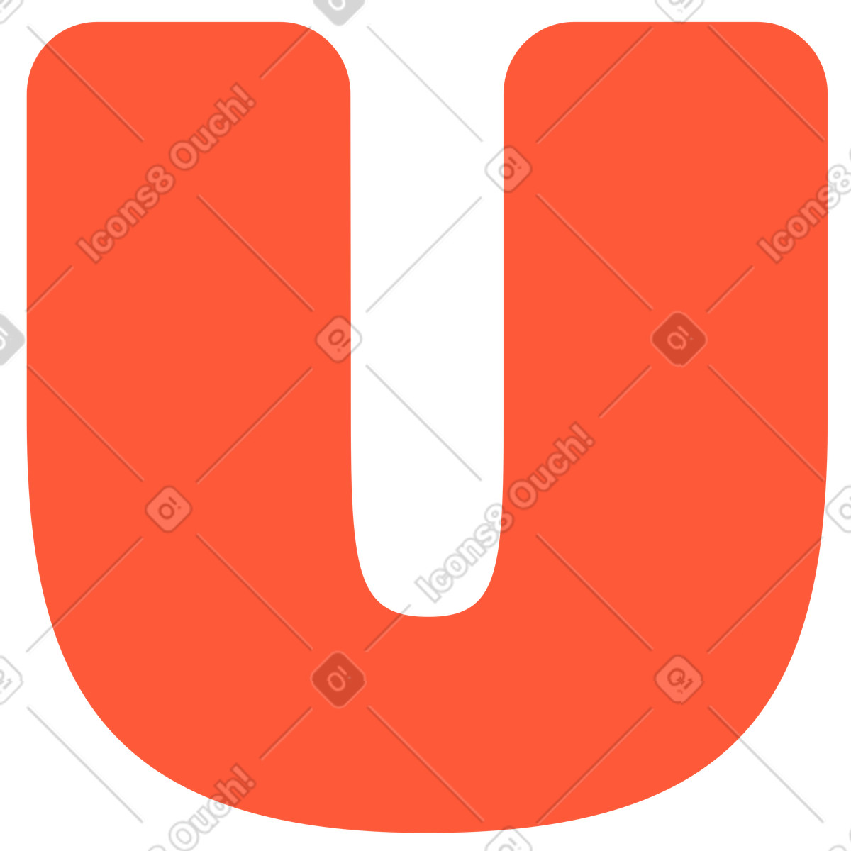 Ilustração de Letra você em no estilo Beam para baixar em PNG, SVG