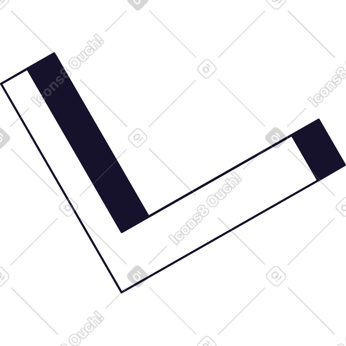 White check mark illustration in Node style download in PNG, SVG