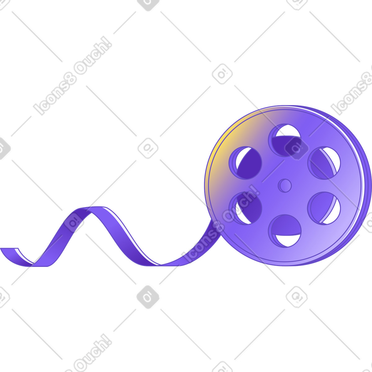 Film-Illustration im Rainbow-Stil als Download in PNG, SVG