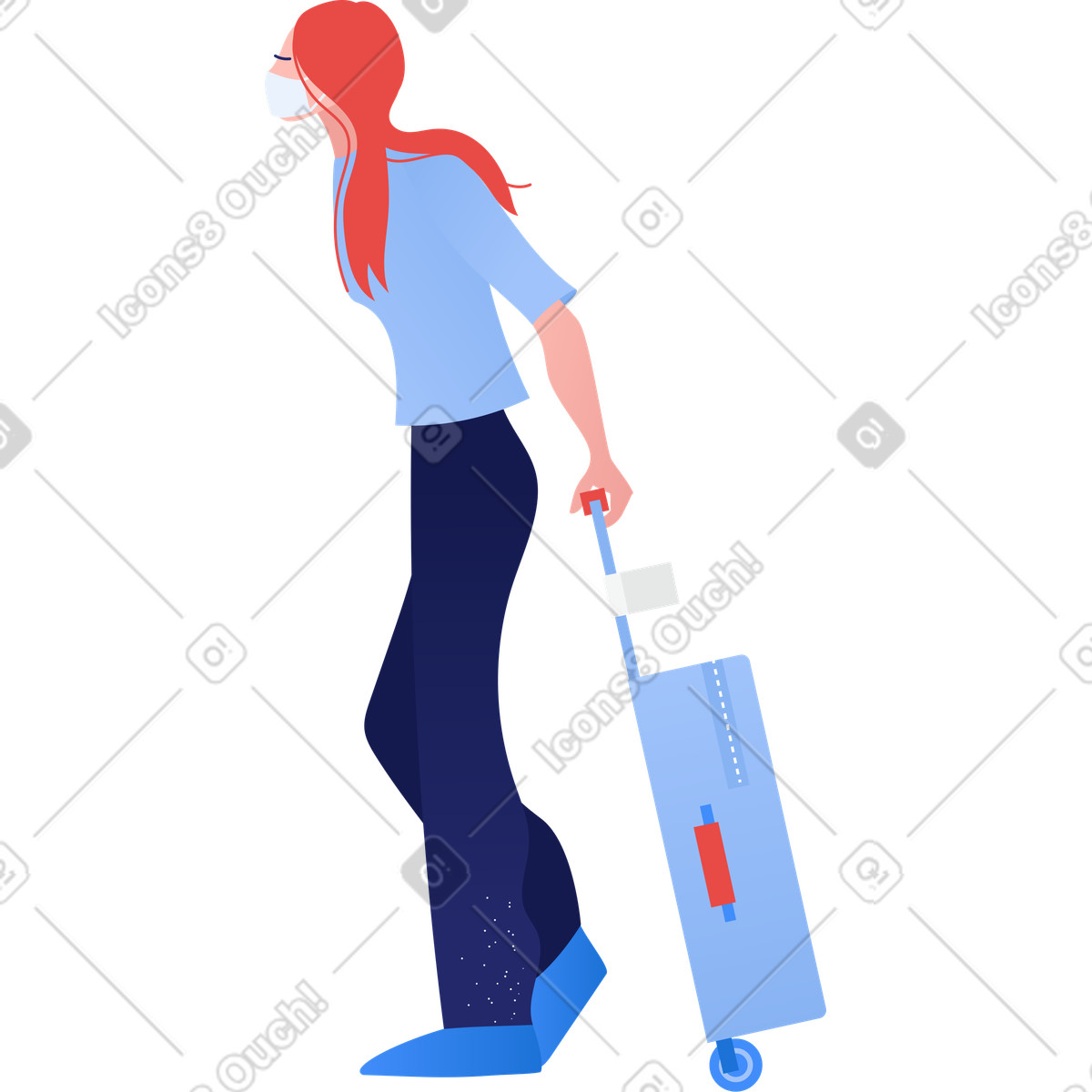 Ilustração de Mulher em no estilo Clip para baixar em PNG, SVG
