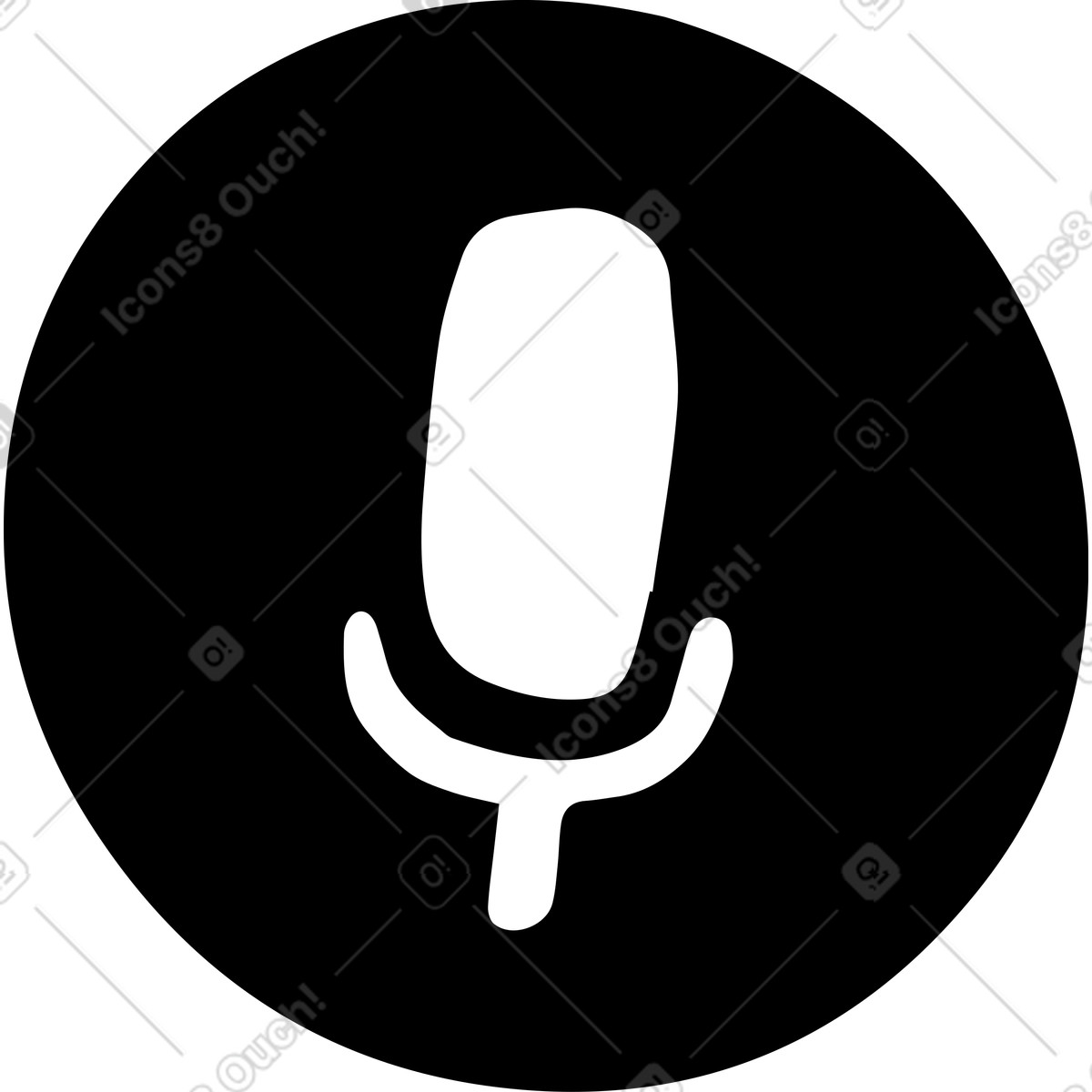 Symbol eines mikrofons-Illustration im Journal-Stil als Download in PNG, SVG