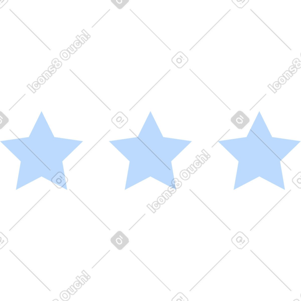 Drei sterne bewertung-Illustration im Urban-Stil als Download in PNG, SVG