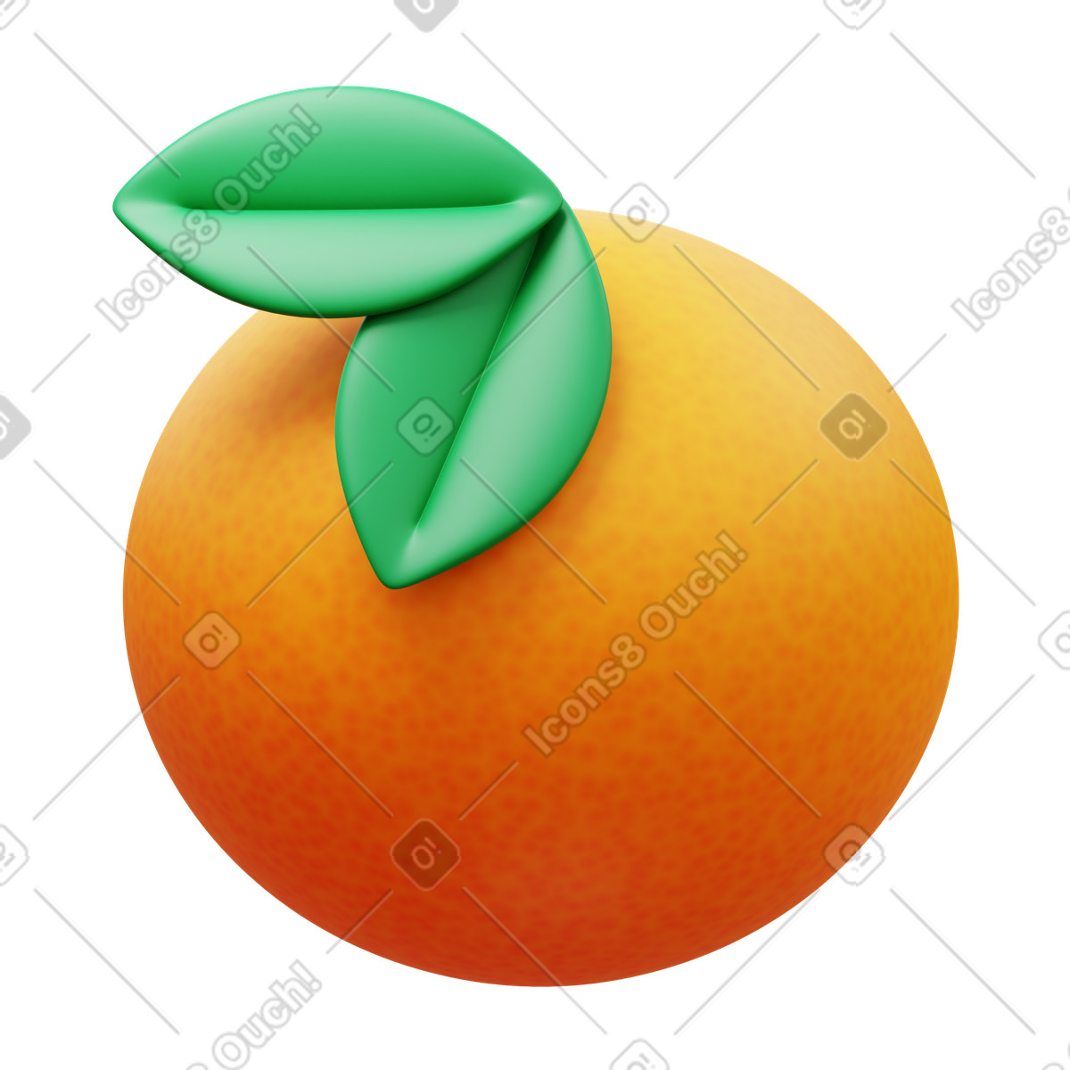 Ilustración Orange en estilo 3D Fluency a descargar en PNG y SVG