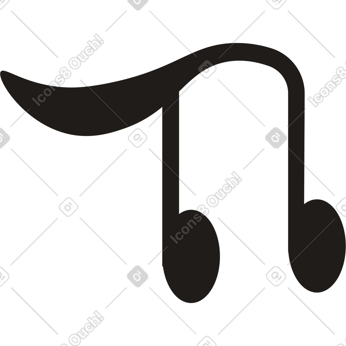 Illustration Note musicale dans le style Jaconda à télécharger aux formats PNG, SVG