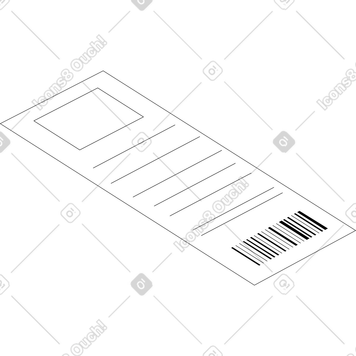 Receipt illustration clipart featuring long vector graphics available in GIF and PNG