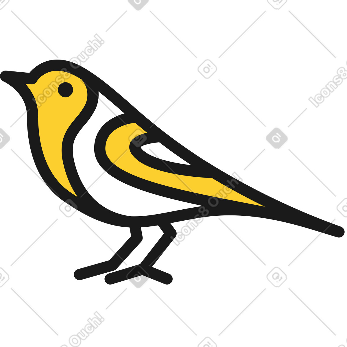 Ilustração de 鸟 em no estilo Taxi para baixar em PNG, SVG