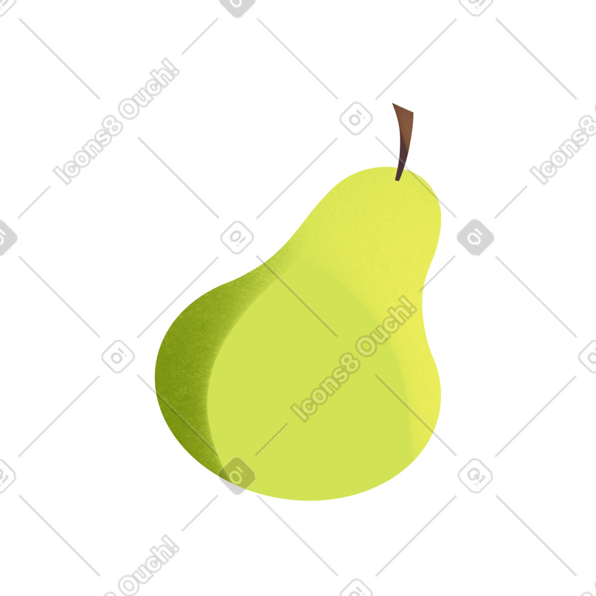 下载 Shine 风格的 Green pear 插画，支持 PNG、SVG 格式