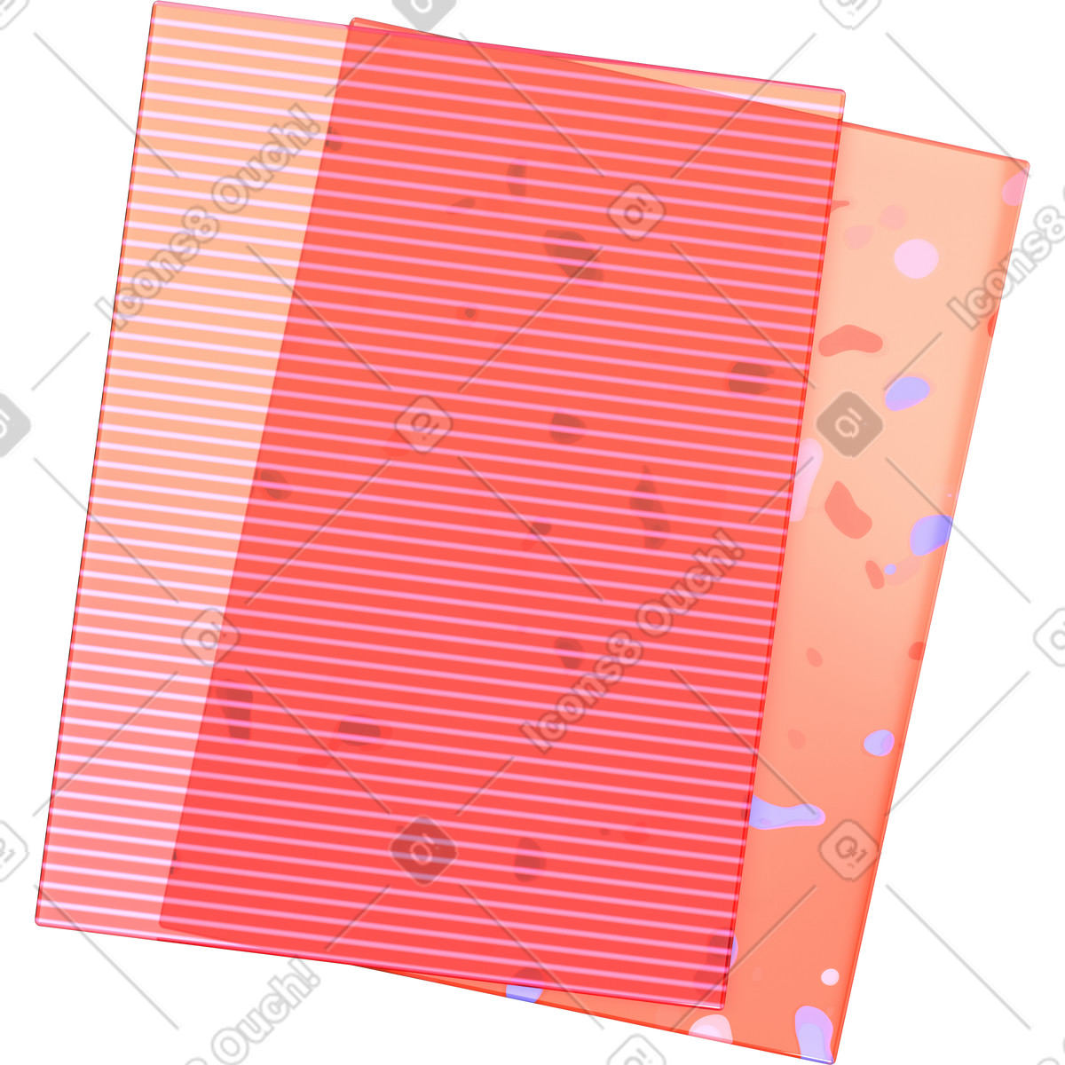Plastic cards with different patterns illustration in 3D Glassy style download in PNG, SVG