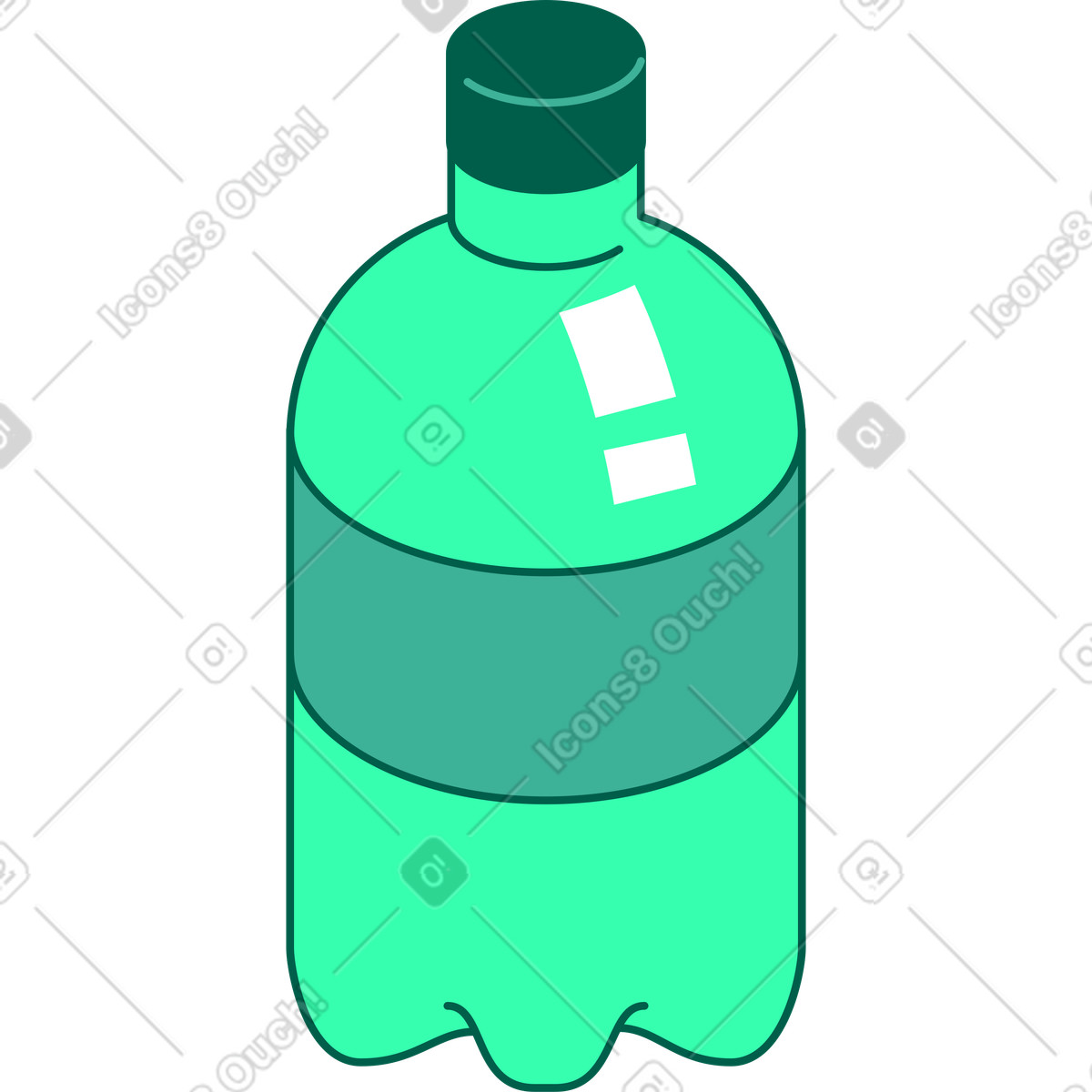 Water bottle illustration in Storyline style download in PNG, SVG