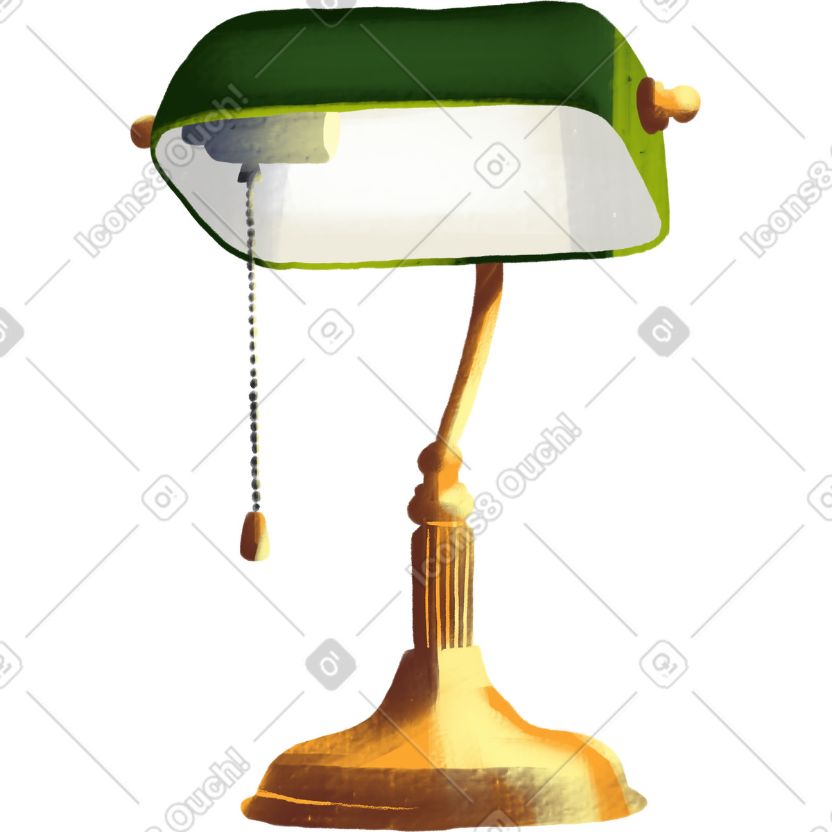 Retro lamp illustration in Sunday style download in PNG, SVG