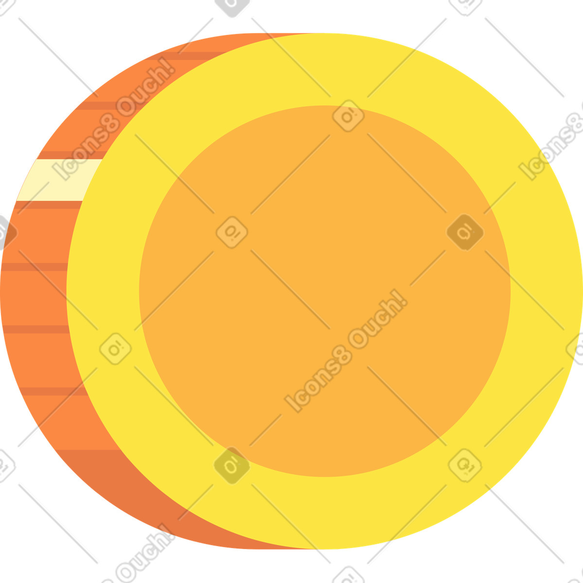 Illustration Pièce de monnaie dans le style Marginalia à télécharger aux formats PNG, SVG