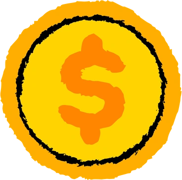 Dollar coin PNG, SVG
