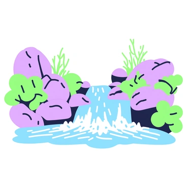 A brook with water flowing rapidly over rocks, creating ripples and small splashes