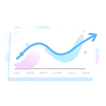 A colorful graph is displayed on a white background, depicting the rise and fall of a student's GPA over time. The graph features a bold line that fluctuates between different points, with a smooth curve illustrating the changes in GPA. Each point on the graph is marked with a small circle, and the axes are labeled clearly. The vertical axis represents the GPA scale from low to high, while the horizontal axis indicates the timeline, possibly spanning several semesters or years. Various pastel colors are used for the line and the background, giving the graph a vibrant and engaging appearance.