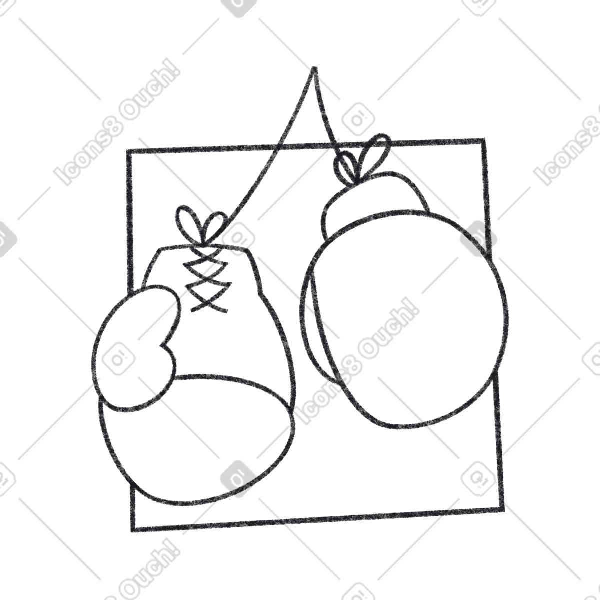 Illustration Gants de boxe dans le style Bonbon Line à télécharger aux formats PNG, SVG
