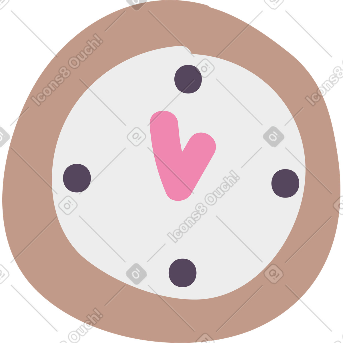 Ilustração de Relógio em no estilo Pluto para baixar em PNG, SVG