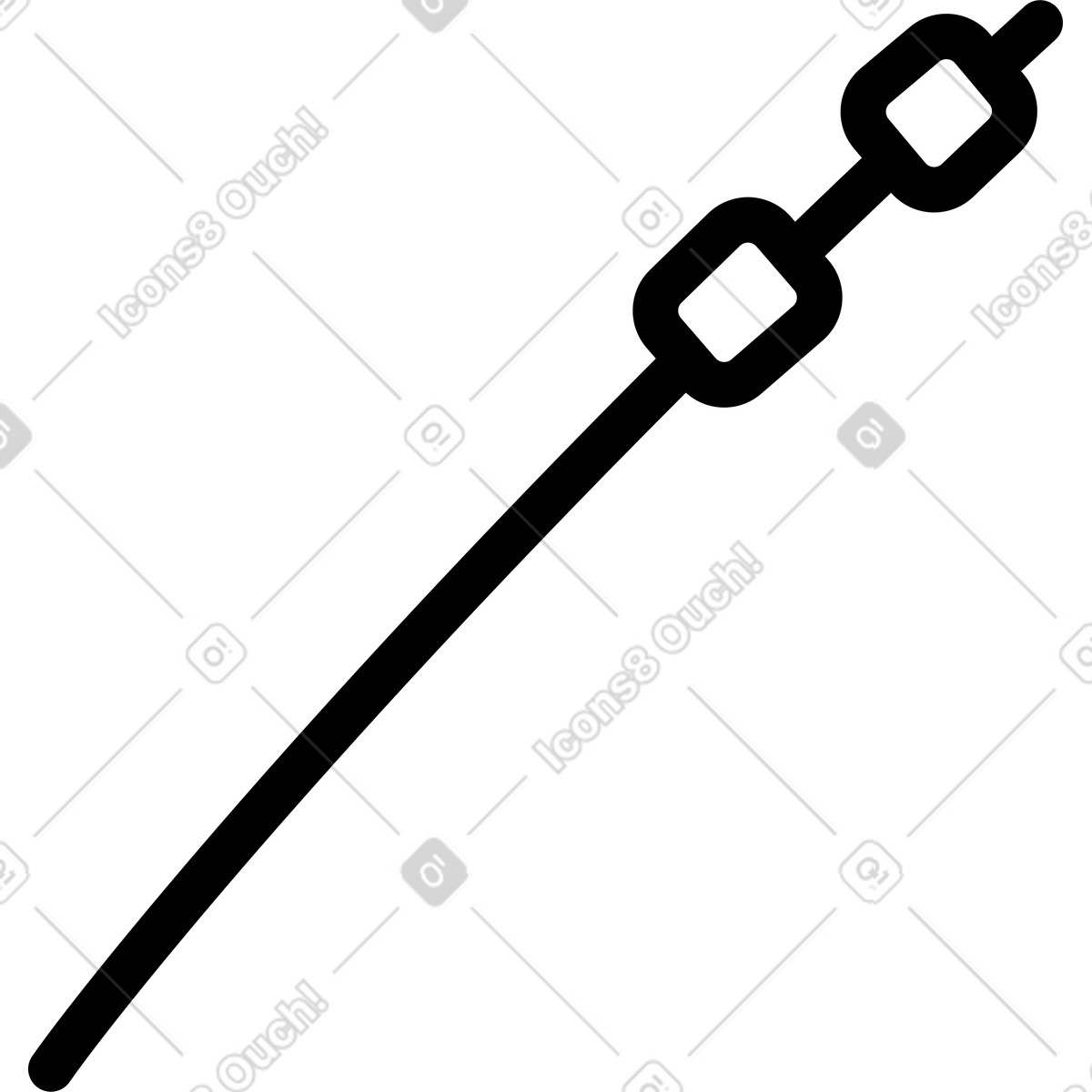 Ilustração de Marshmallow no palito em estilo Transistor para baixar em PNG, SVG