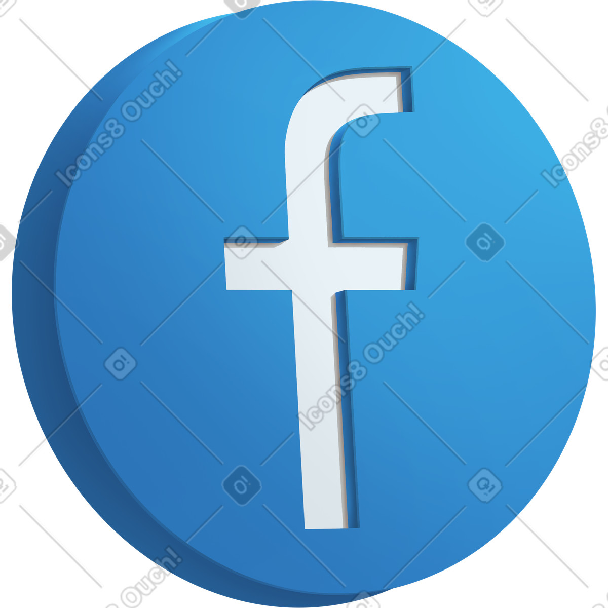 下载 Props 风格的 Facebook icon 插画，支持 PNG、SVG 格式