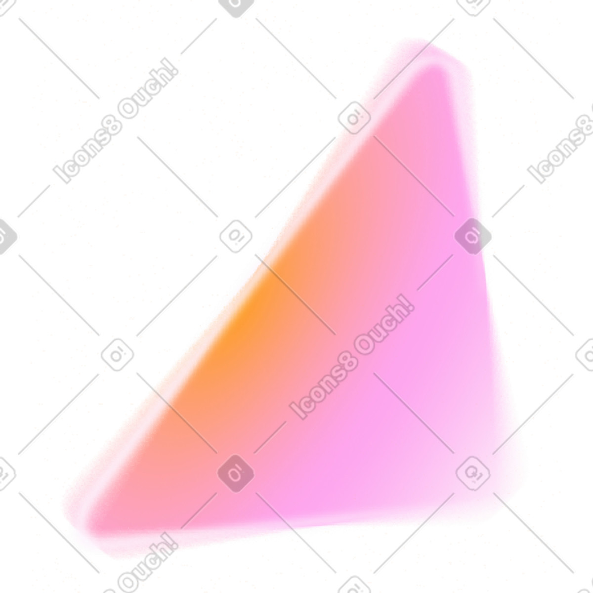 Illustration Triangle orange dans le style Typography à télécharger aux formats PNG, SVG