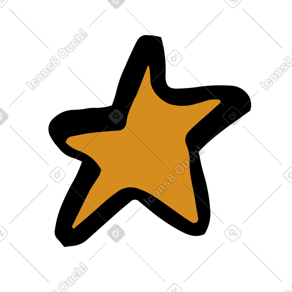 Stern-Illustration im Scandi-Stil als Download in PNG, SVG