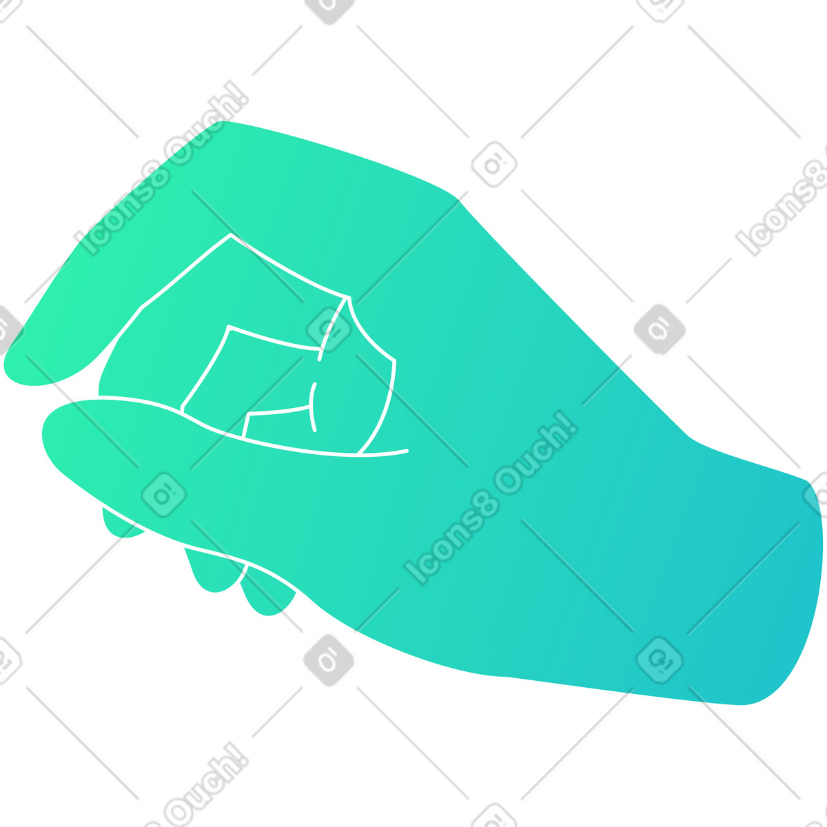Mano illustration in Lucent style download in PNG, SVG
