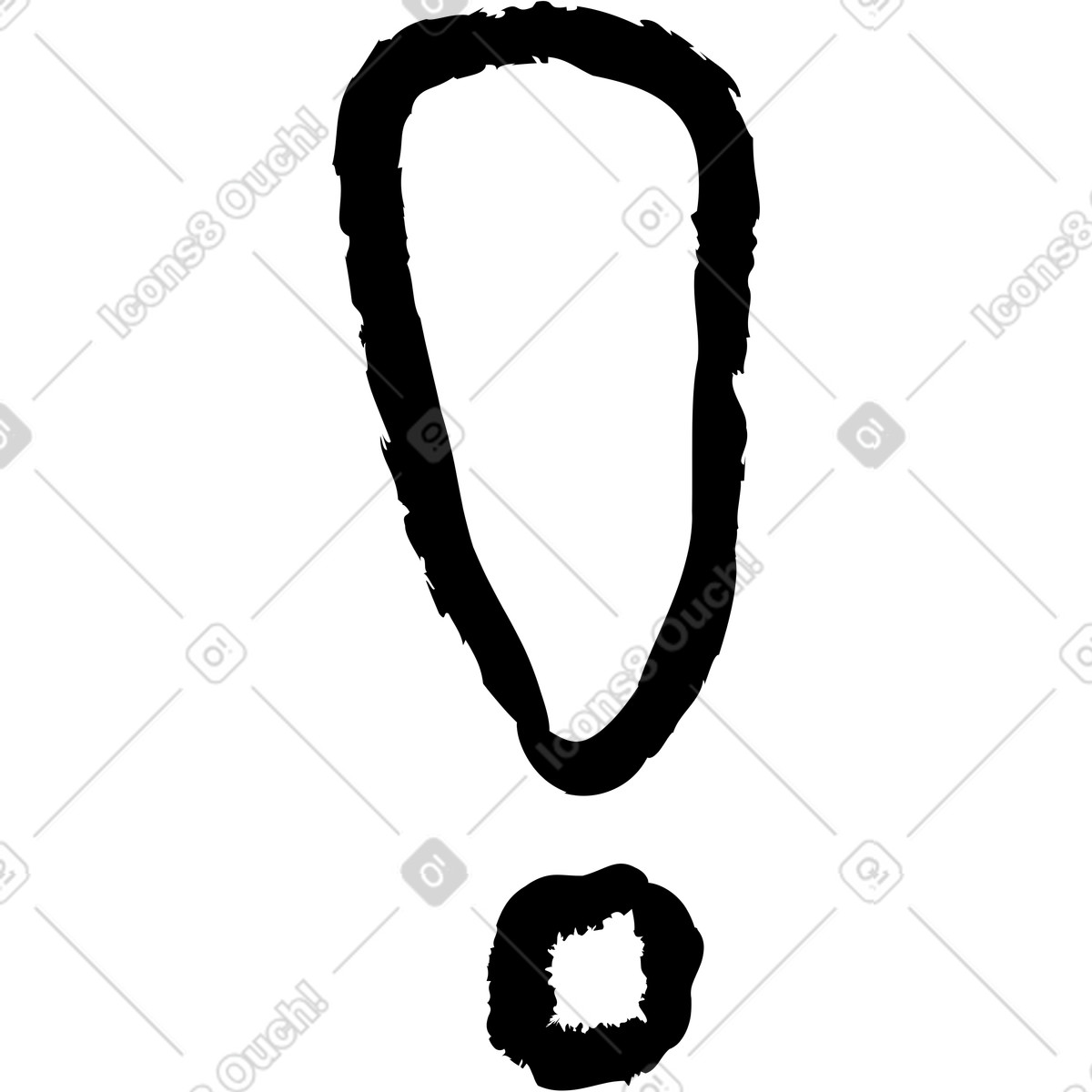 Kohle ausrufezeichen-Illustration im Twirl-Stil als Download in PNG, SVG