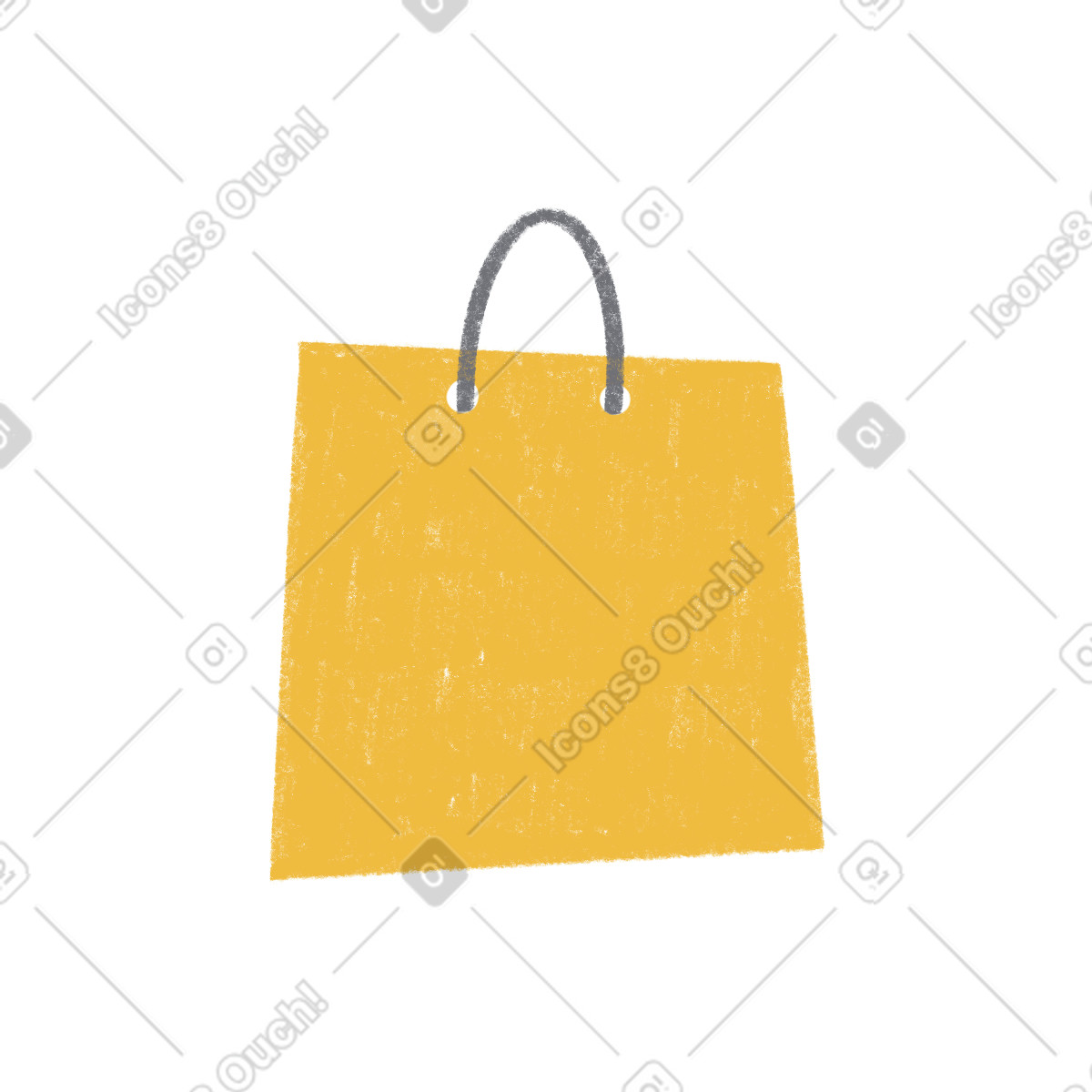 Yellow paper bag illustrazione in stile Tutti scarica in PNG, SVG