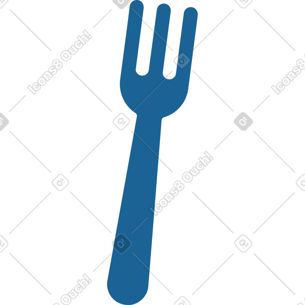 Fork illustration in Natty style download in PNG, SVG