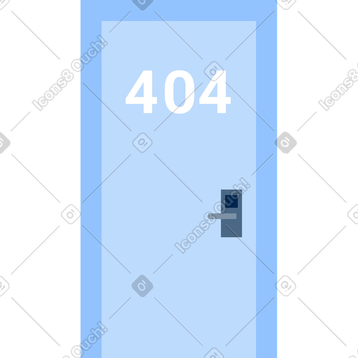 Tür geschlossen-Illustration im Urban-Stil als Download in PNG, SVG