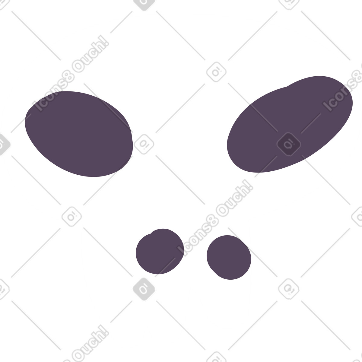Ilustración Cráneo en estilo Pluto a descargar en PNG y SVG