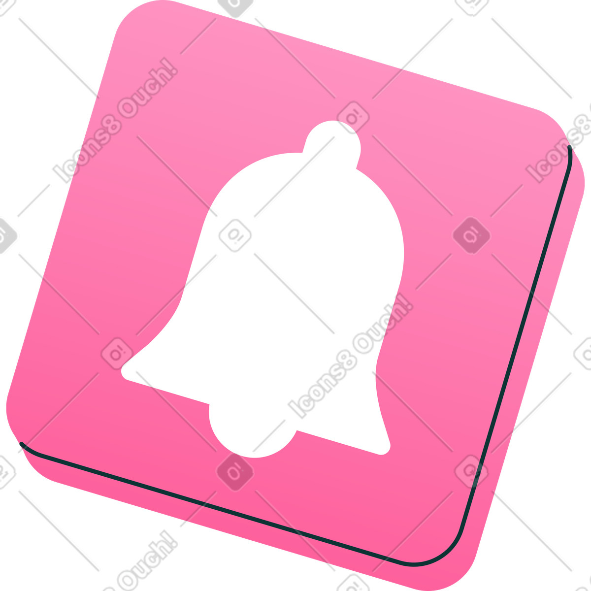 Ilustração de Ícone notificação em no estilo Florid para baixar em PNG, SVG