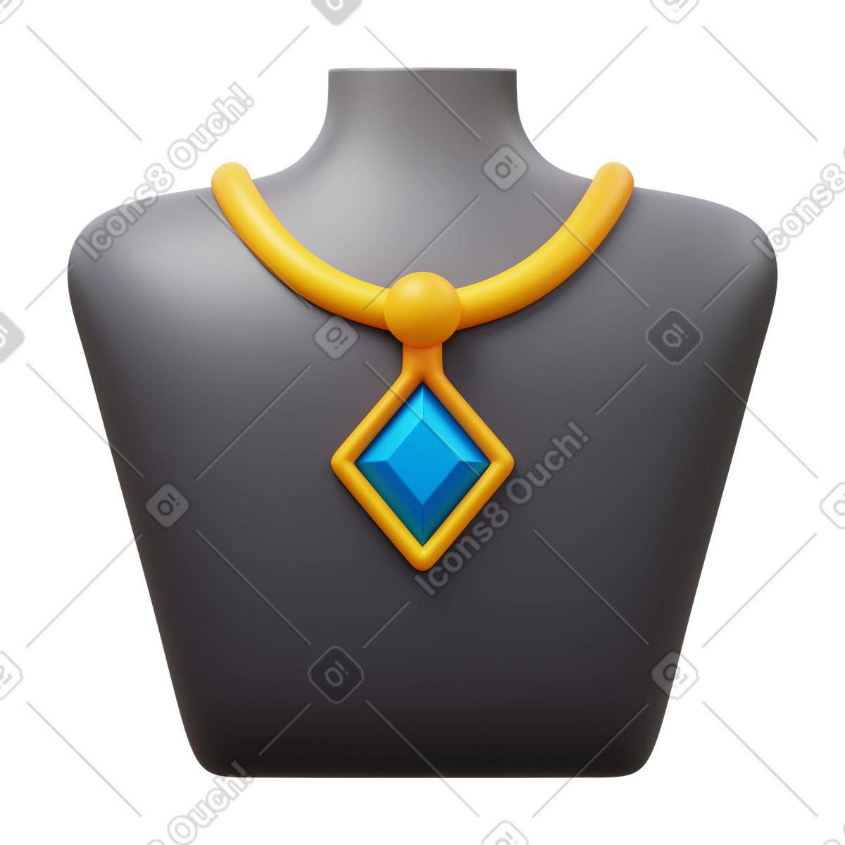Jewelry-Illustration im 3D Fluency-Stil als Download in PNG, SVG