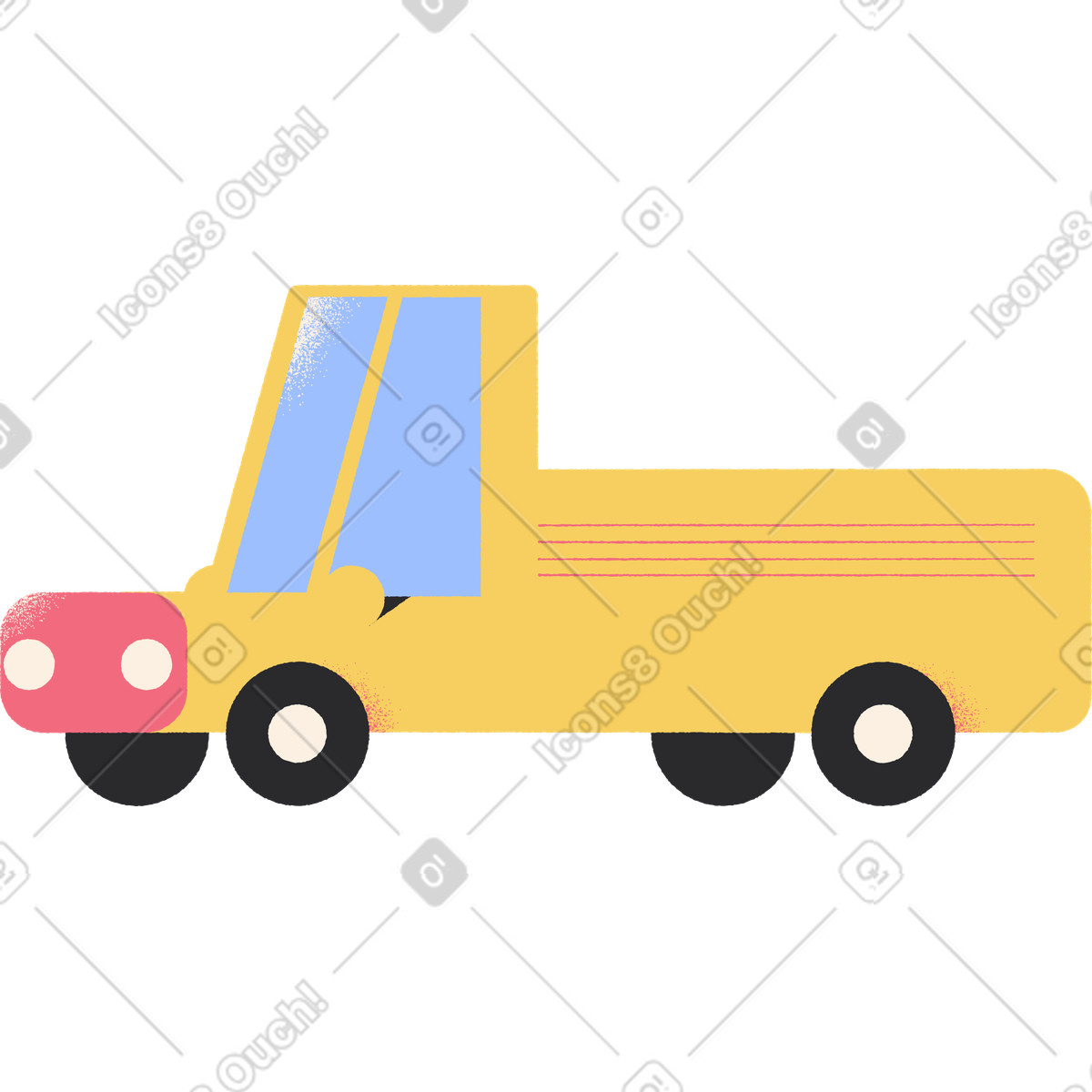 Illustration Voiture dans le style Pablo à télécharger aux formats PNG, SVG