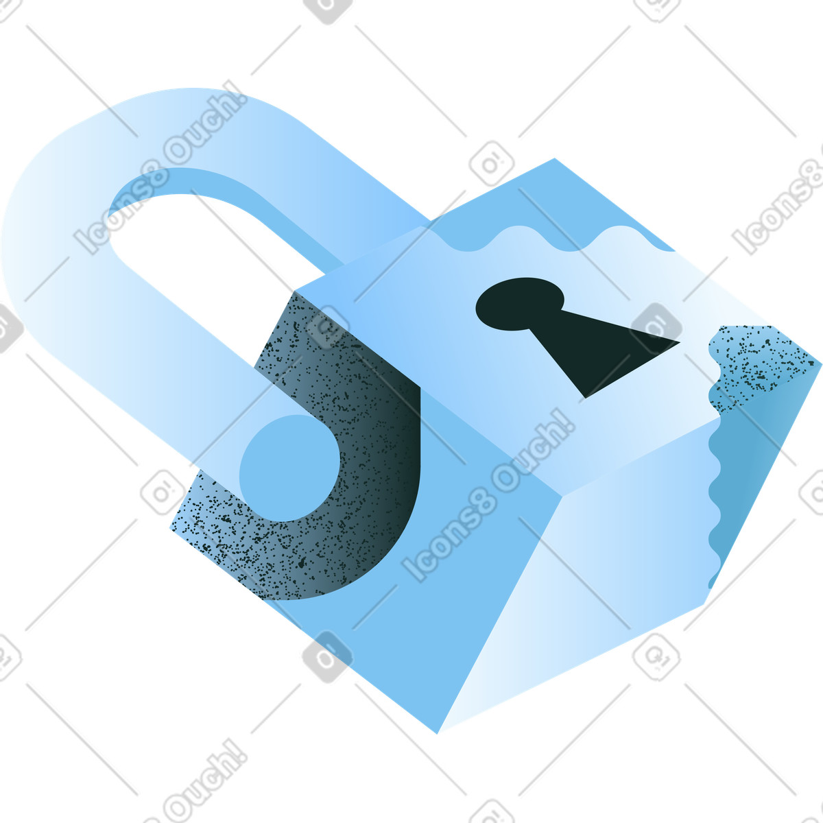 Sperren-Illustration im Concept-Stil als Download in PNG, SVG