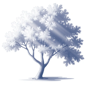 The soft morning light illuminates a tree's leaves, creating intricate patterns of light and shadow. The leaves, detailed with distinct veins and varying shapes, gently rustle in a light breeze. Sunlight filters through, casting delicate beams that highlight the texture of the bark. The surrounding area is dappled, with contrasting areas of brightness and shadow. The scene captures the tranquility of a peaceful morning in nature.